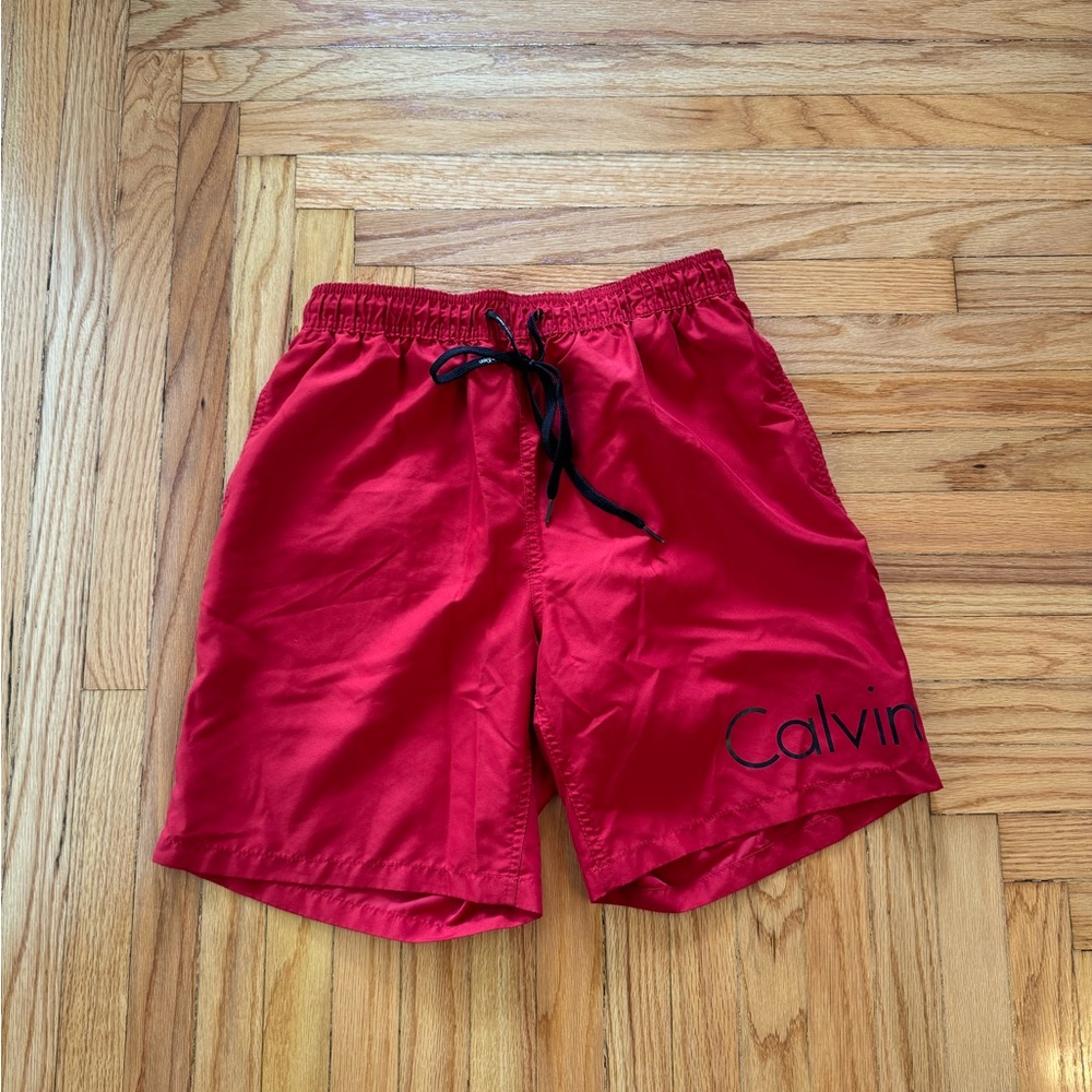 Men’s Calvin Klein Red Swim Shorts